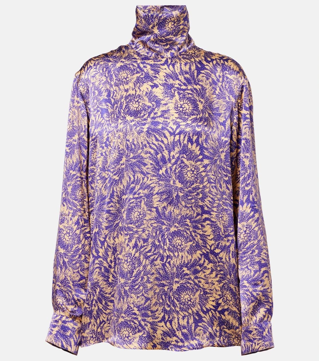 Dries Van Noten - Floral silk satin blouse