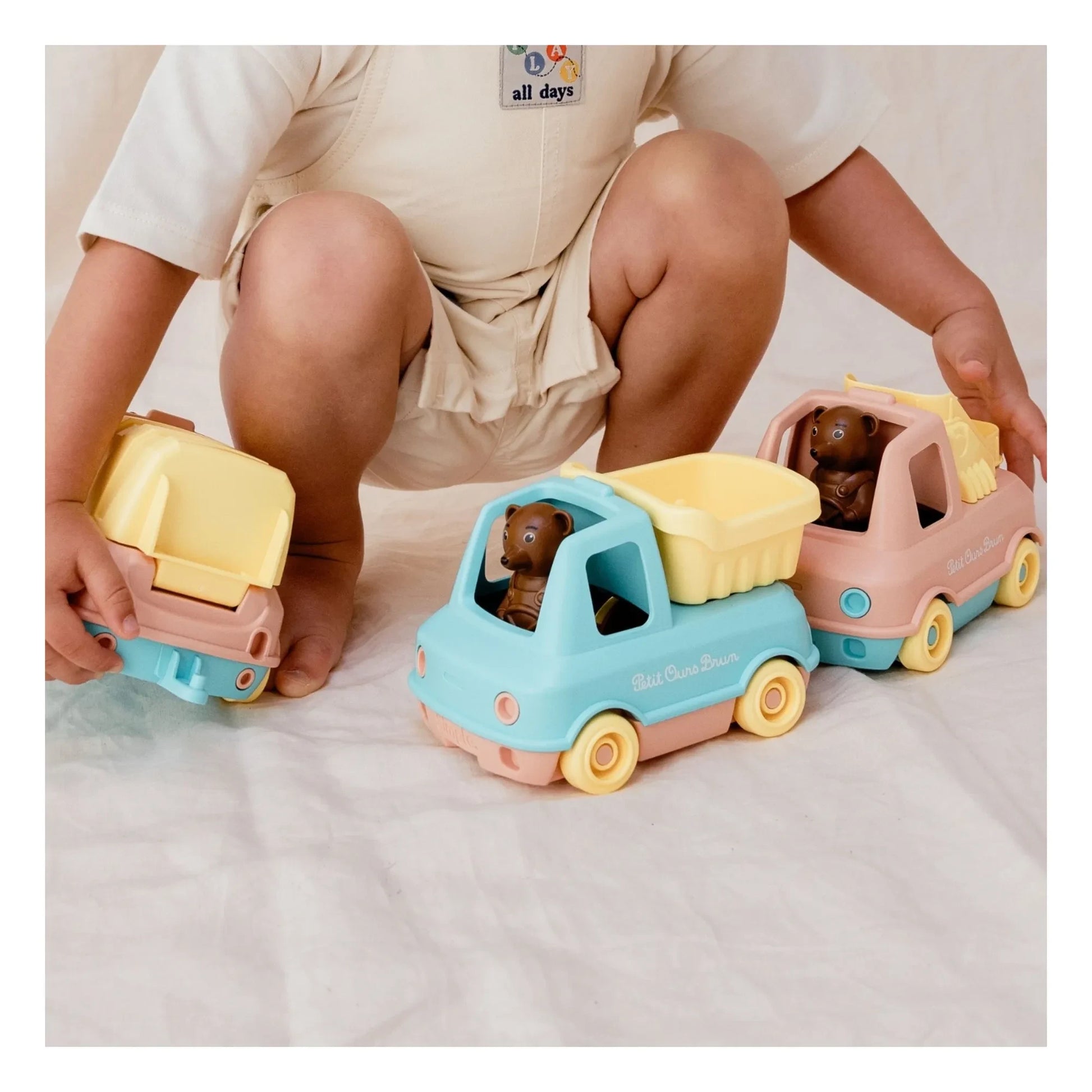 Simple - Dump truck - Single x Little Brown Bear | Blue