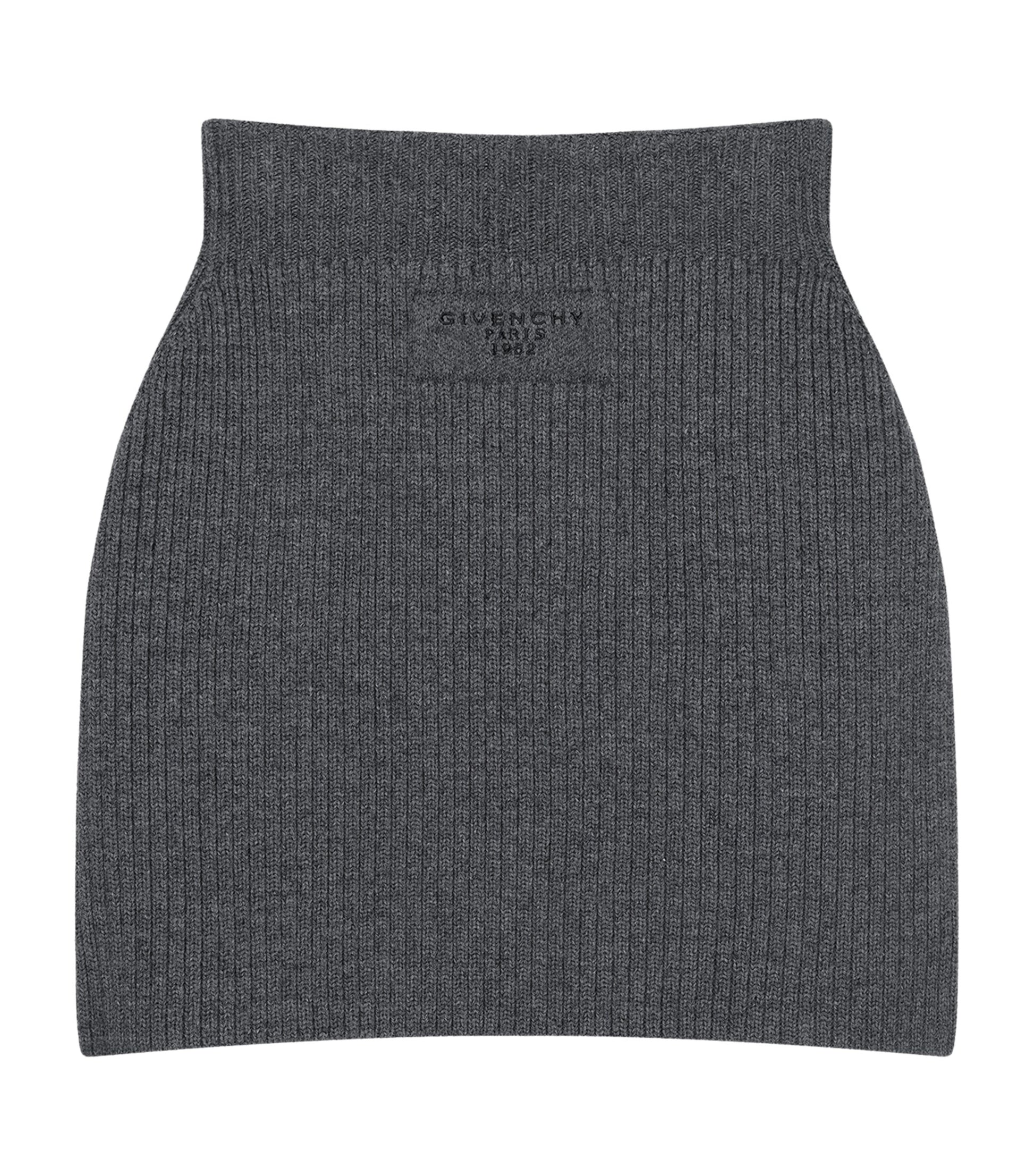 Givenchy Grey Wool-Alpaca Mini Skirt
