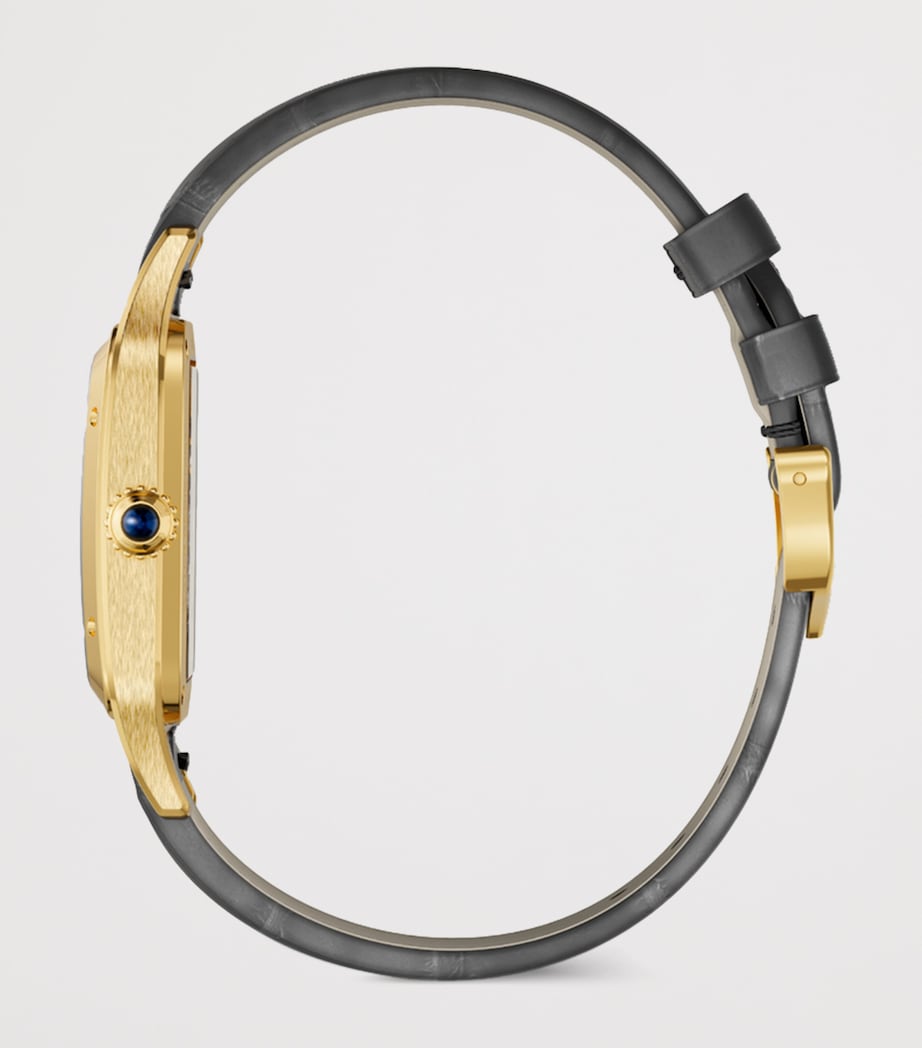 Cartier Large Yellow Gold Santos-Dumont Skeleton Watch 43.5mm