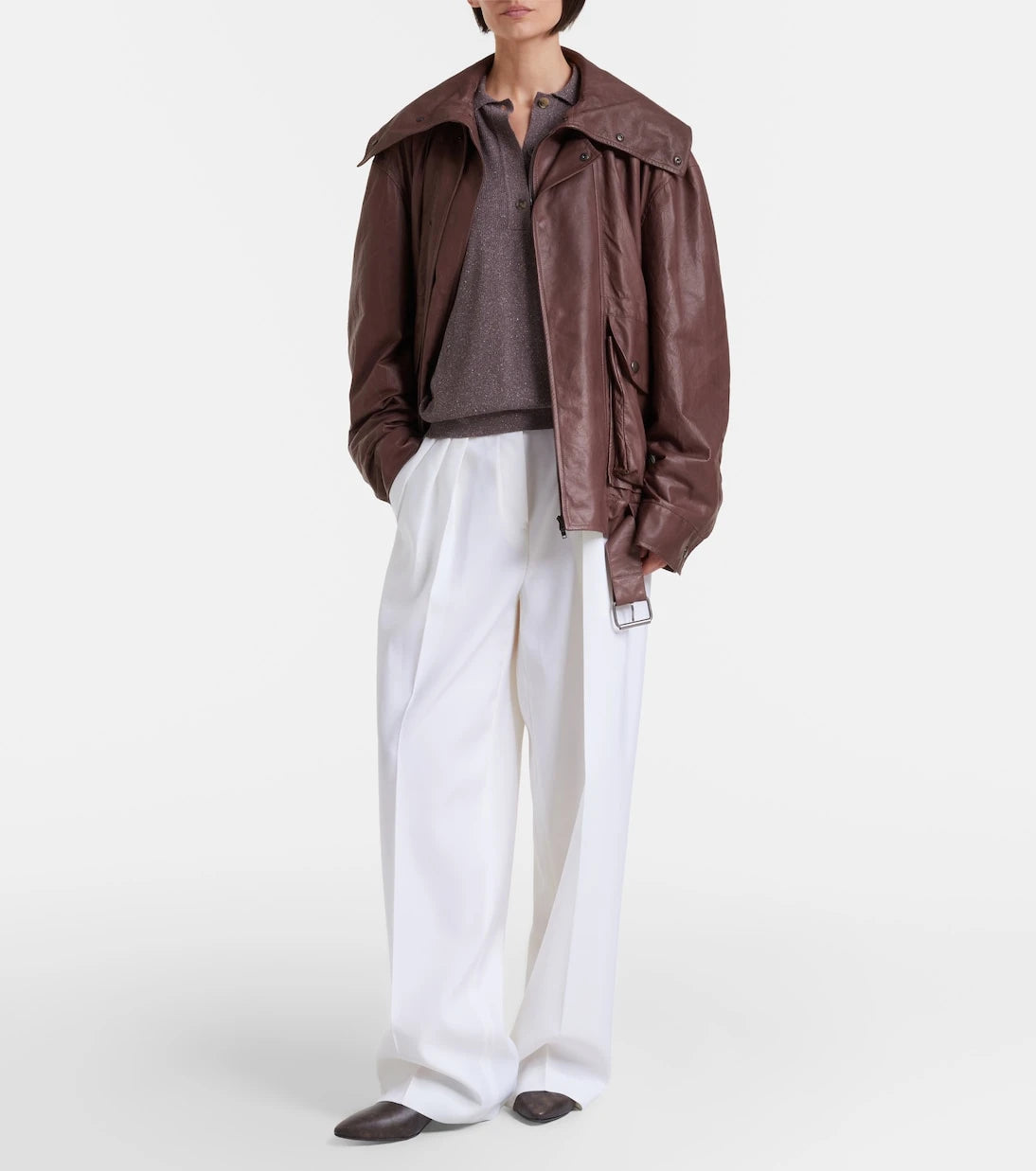 Calvin Klein Collection - Helga silk polo sweater