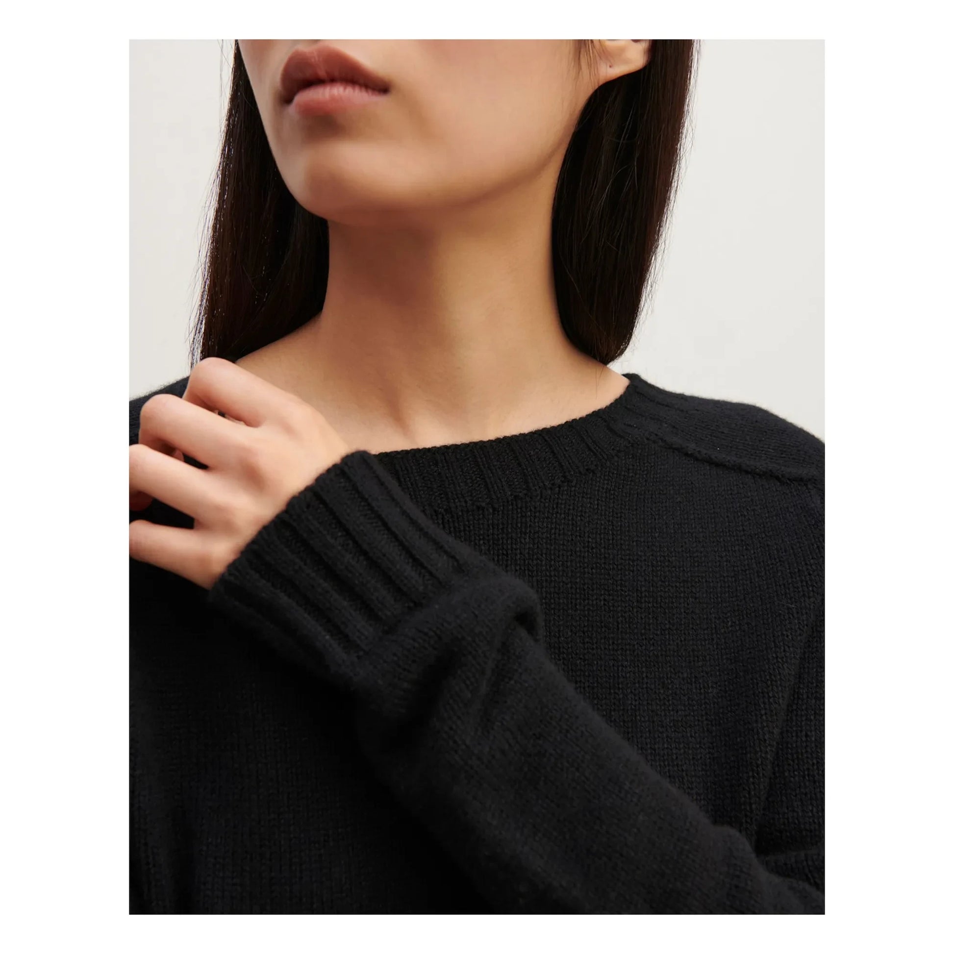 Bompard - Round Neck Sweater Hammer Sleeve Cashmere | Black