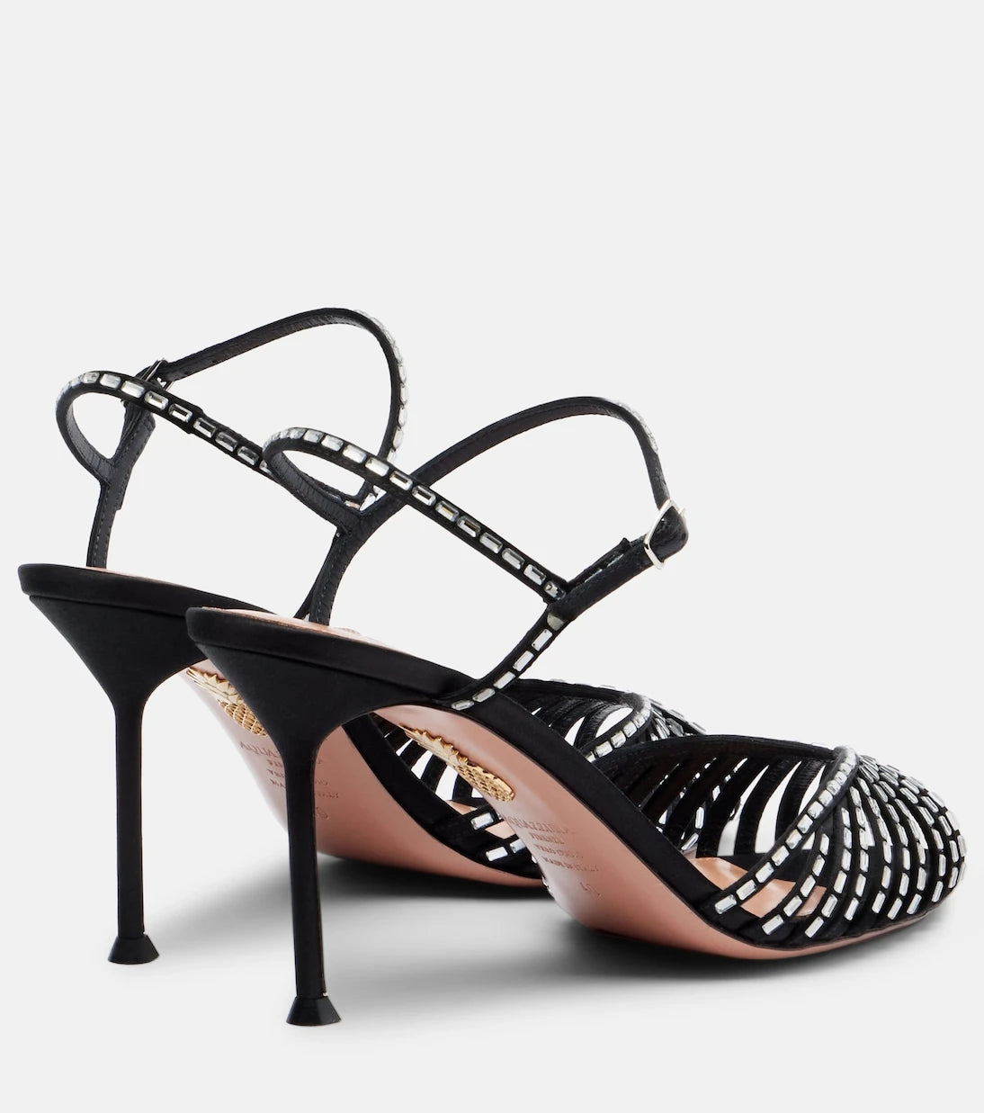 Aquazzura - Hold Me 85 crystal-embellished sandals