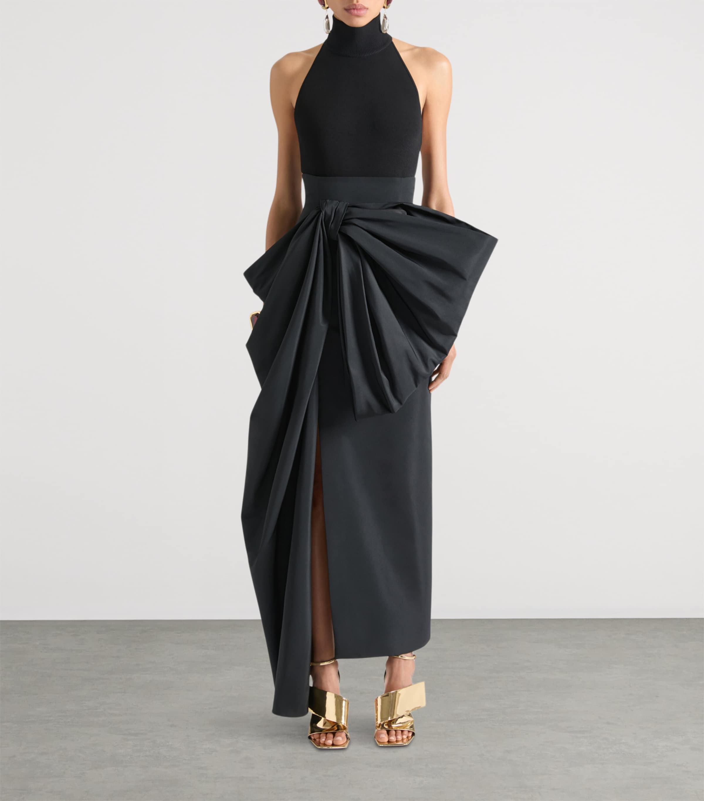 Givenchy Black Bow-Detail Maxi Skirt
