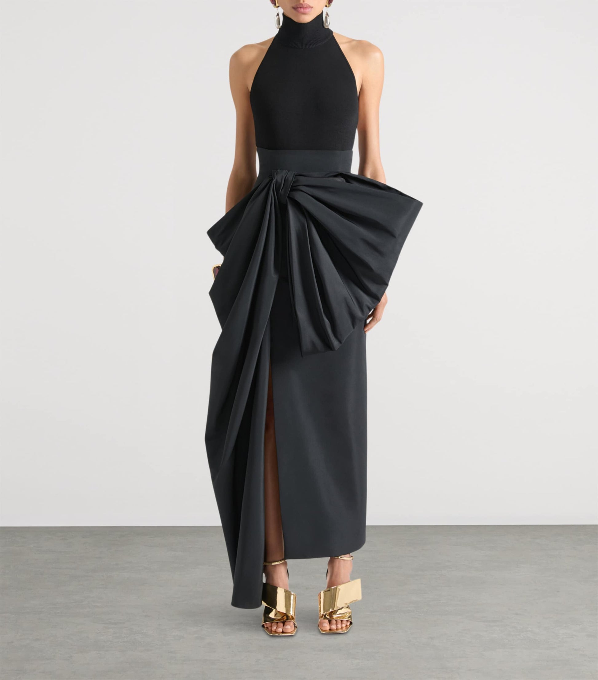 Givenchy Black Bow-Detail Maxi Skirt