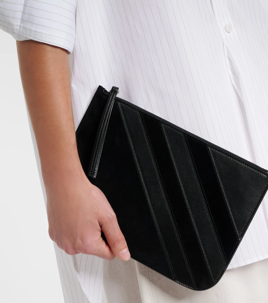 Phoebe Philo - Pocket leather and suede pouch