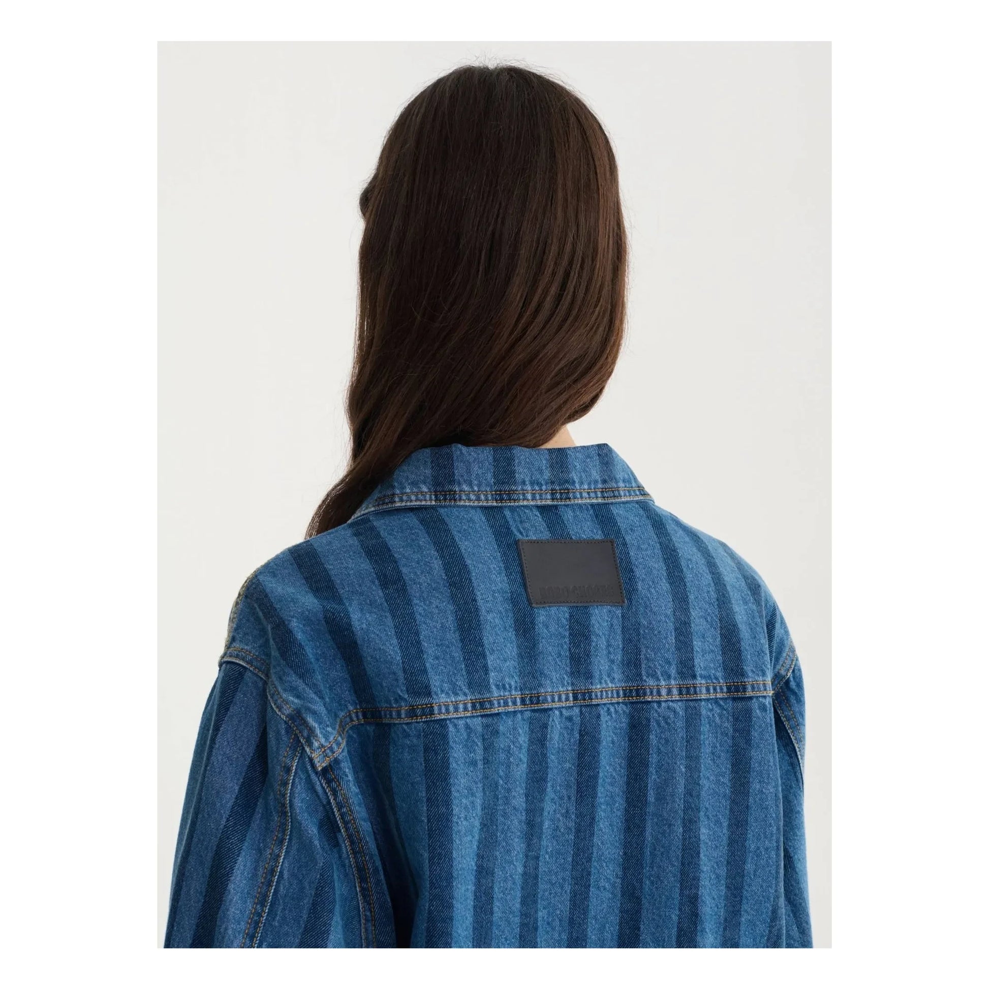 Bobo Choses - Denim Stripes Organic Cotton Jacket | Blue