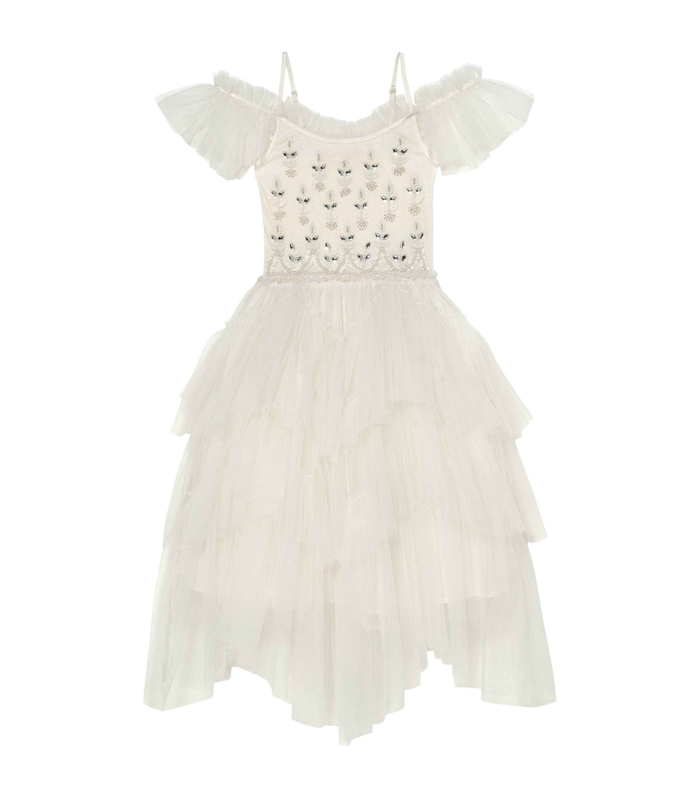 Tutu Du Monde Ivory Tulle Embellished Calliope Dress (2-11 Years)