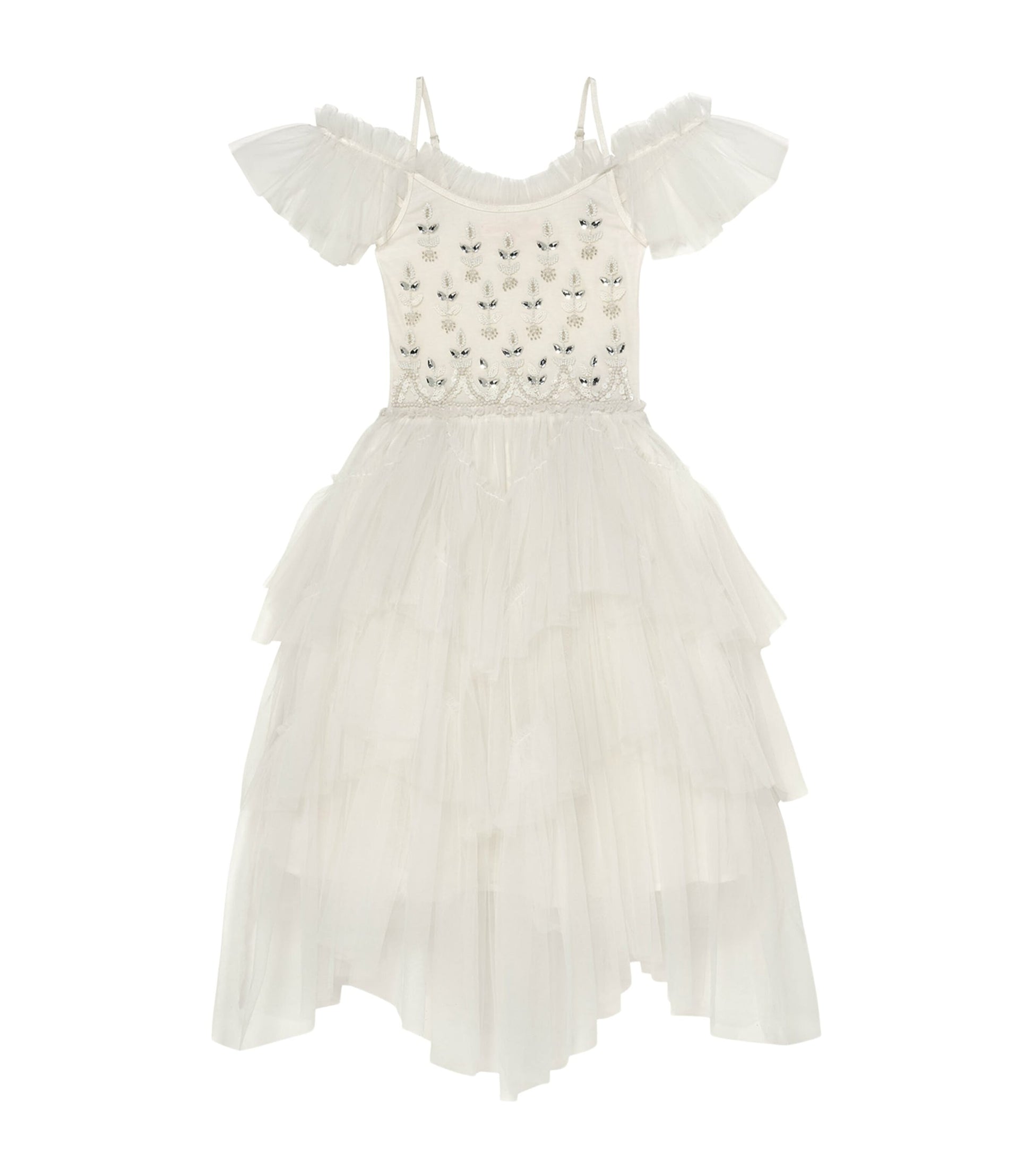 Tutu Du Monde Ivory Tulle Embellished Calliope Dress (2-11 Years)