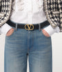 Valentino Garavani Black Leather VLogo Signature Belt