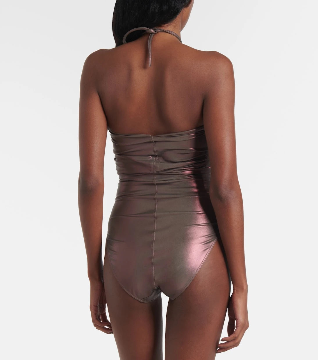 Rick Owens - Metallic halterneck swimsuit
