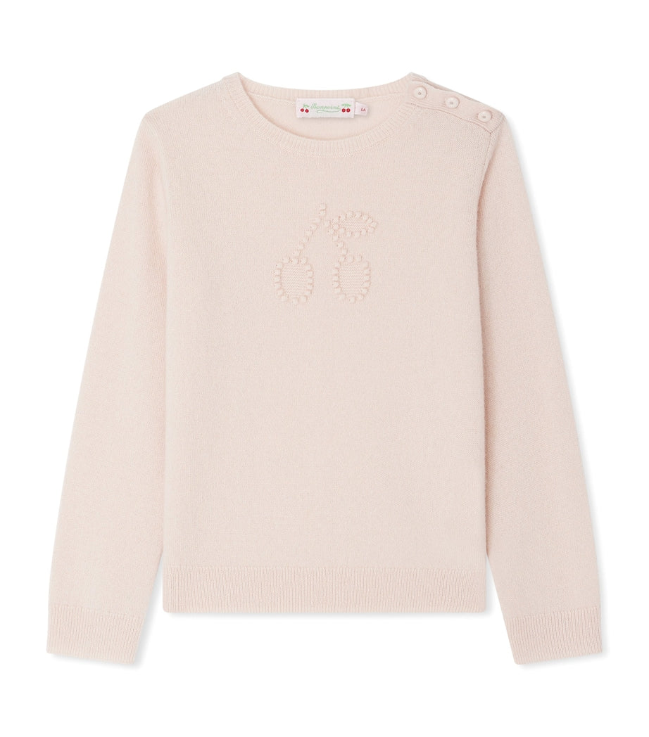 Bonpoint Cashmere Jacquard Cherry Sweater (4-8 Years)