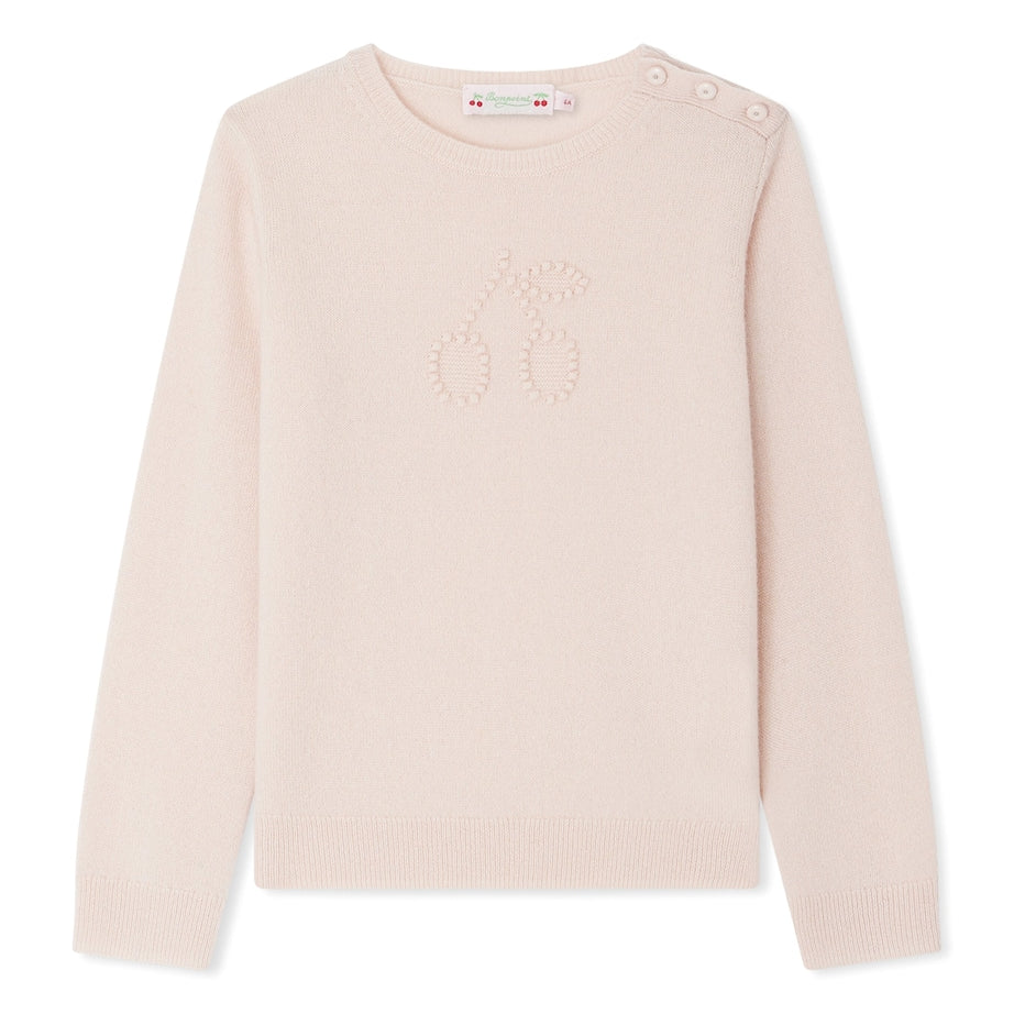 Bonpoint Cashmere Jacquard Cherry Sweater (4-8 Years)