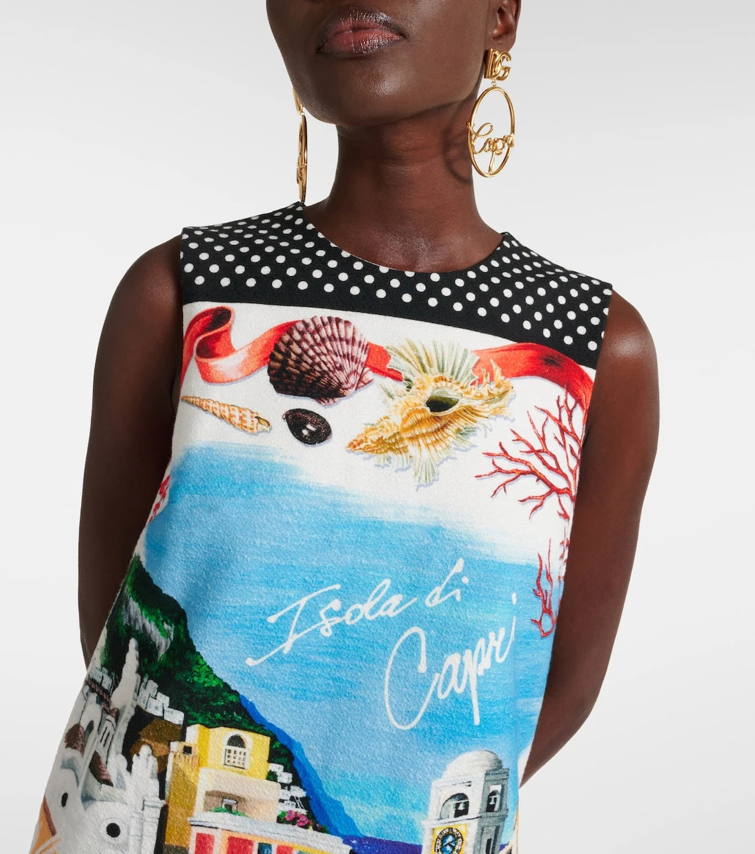 Dolce&Gabbana - Capri printed cotton minidress