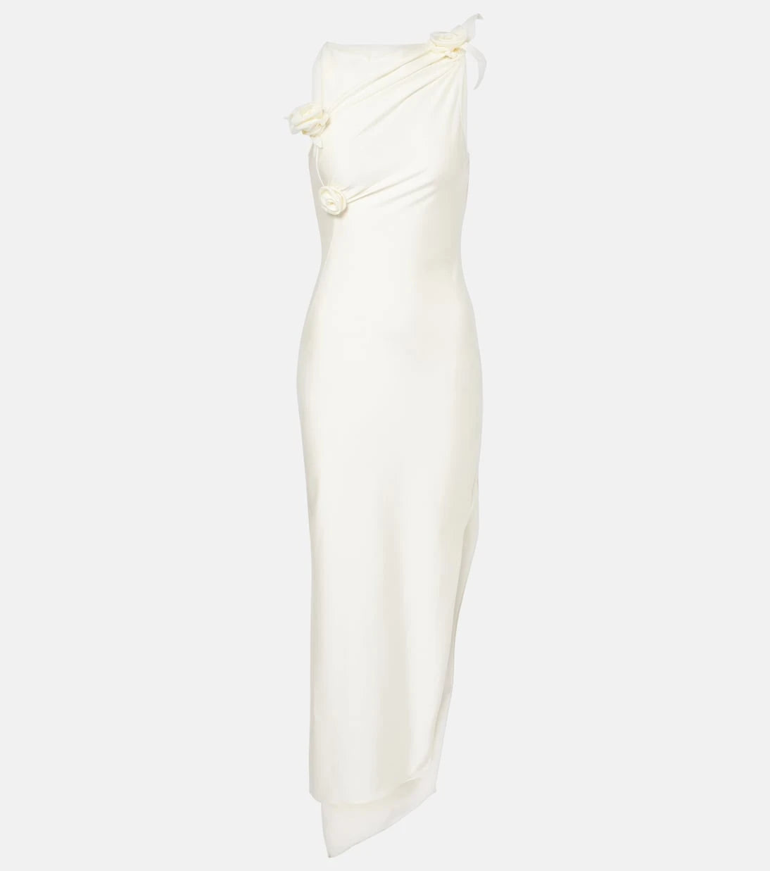 Coperni - Embroidered asymmetric maxi dress