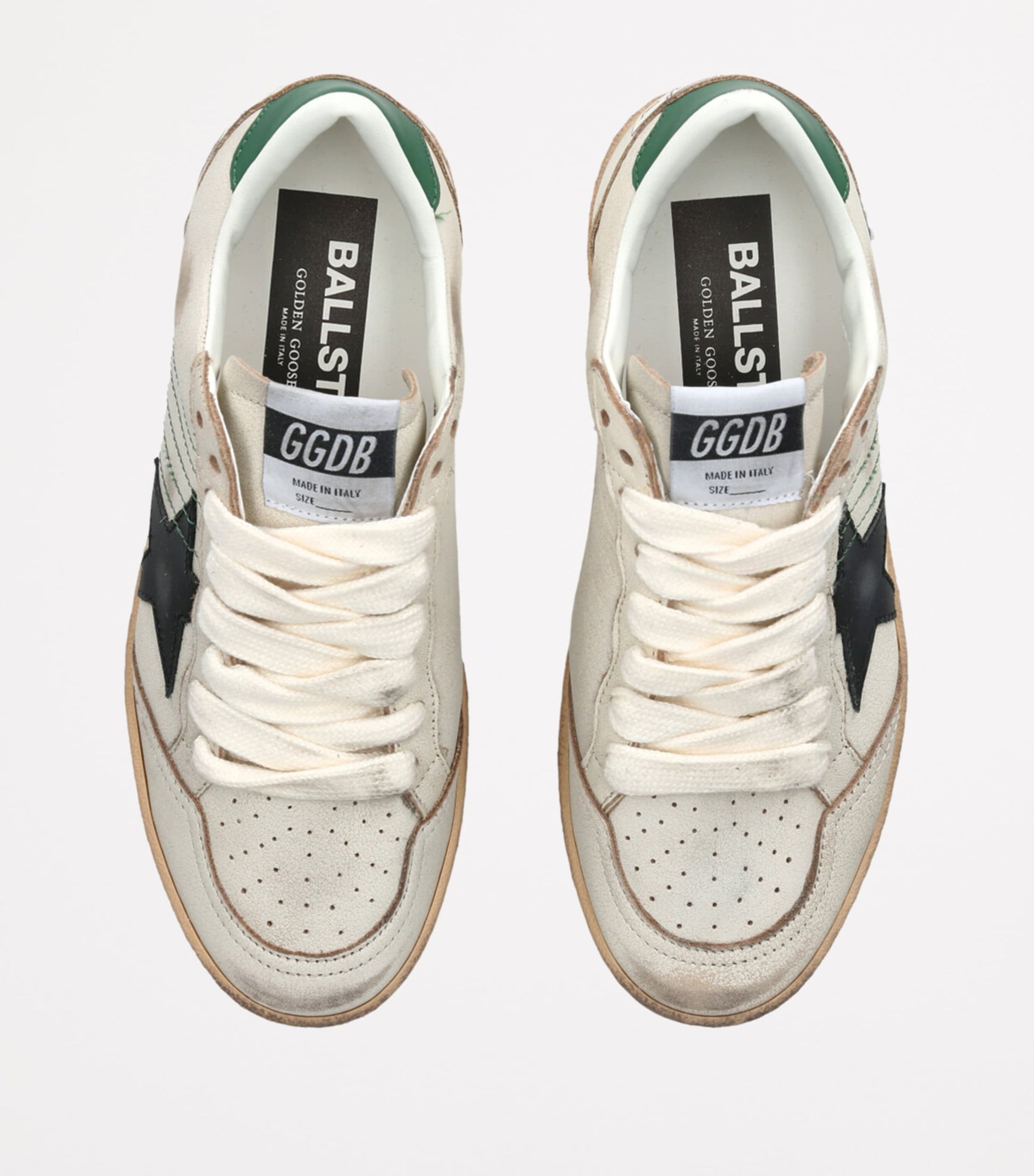 Golden Goose White Leather Ballstar Sneakers