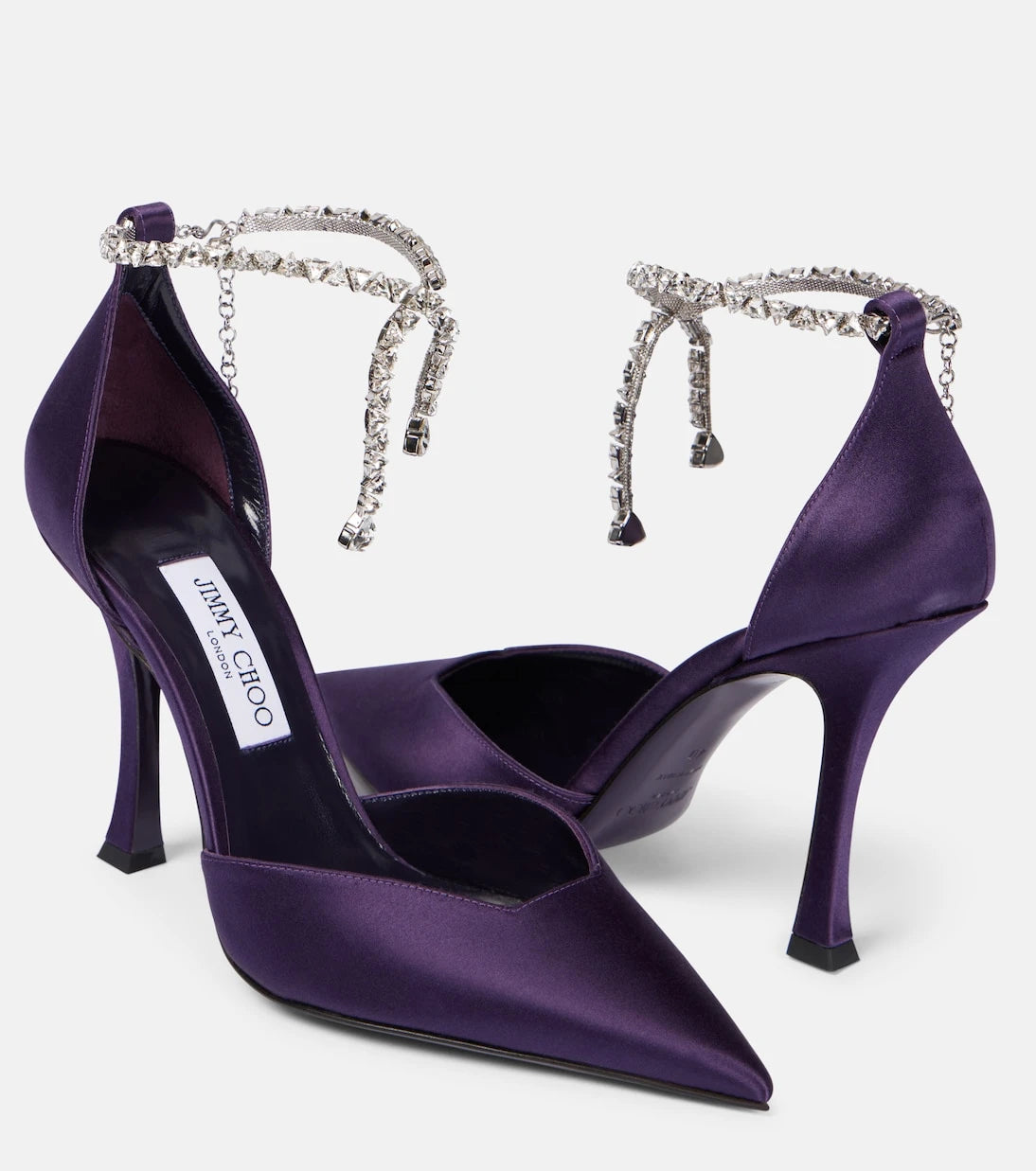 Jimmy Choo - Stevie 100 embellished satin pumps