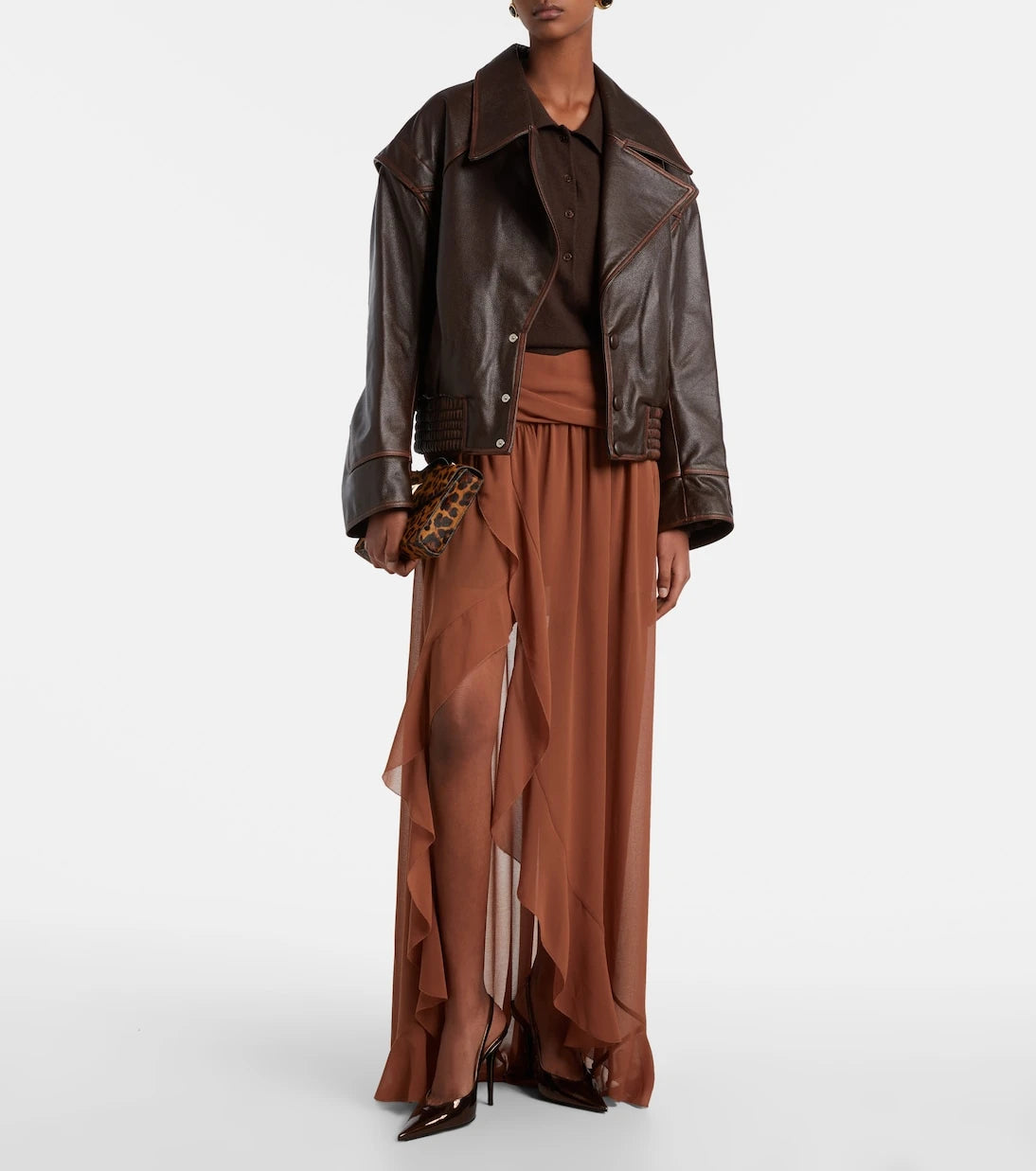 Jacques Wei - Draped asymmetric maxi skirt