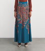 Etro Multi Silk Paisley Maxi Skirt