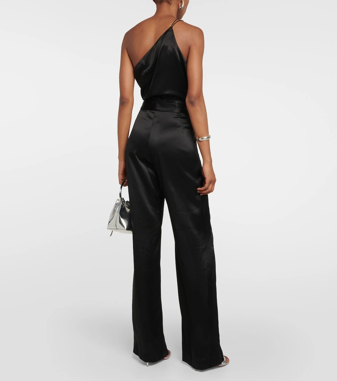 The Sei - High-rise wide-leg silk satin pants