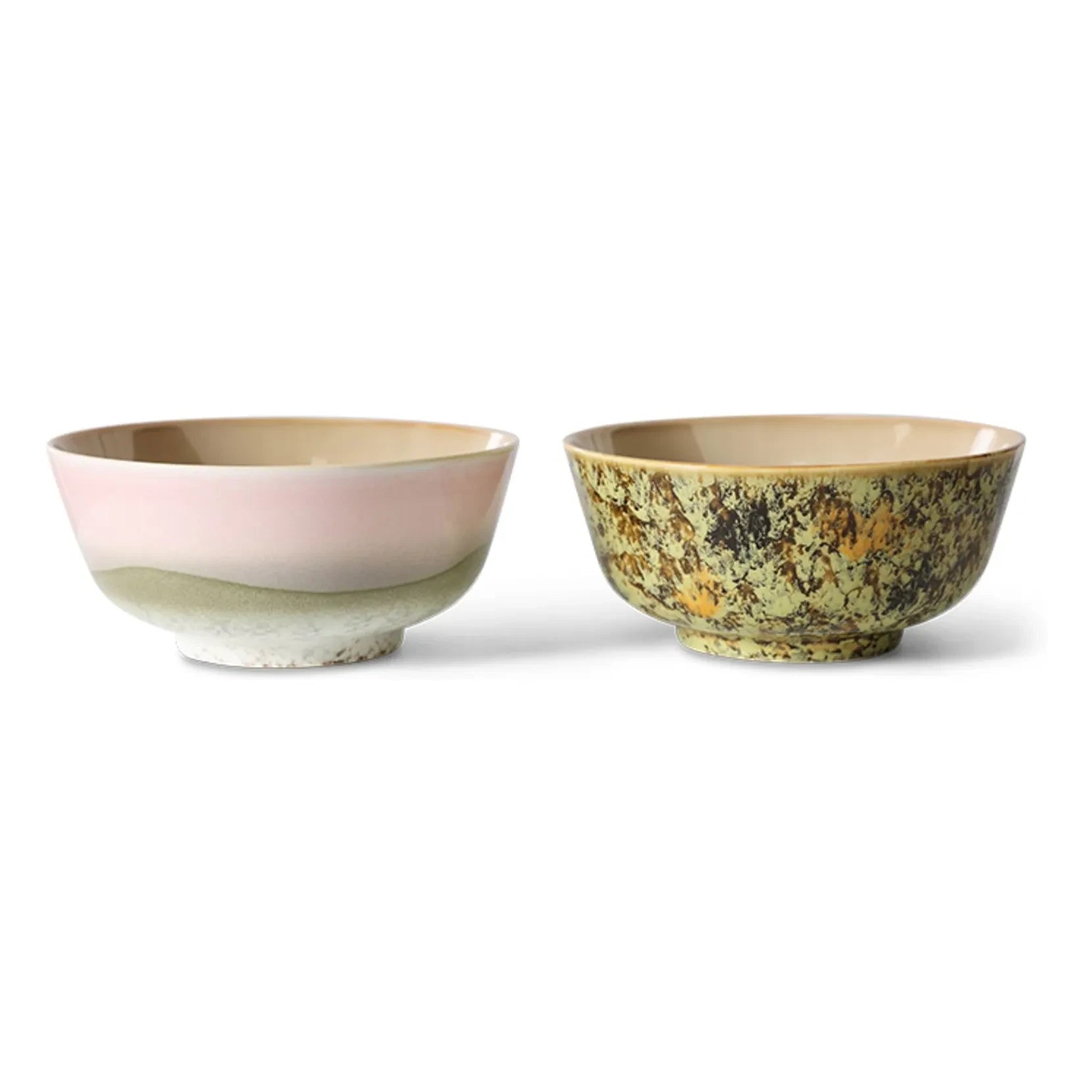 HKliving - Stoneware bowls - Set of 2 | Pink
