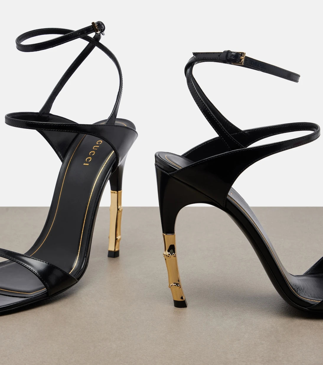 Gucci - Castello leather slingback sandals