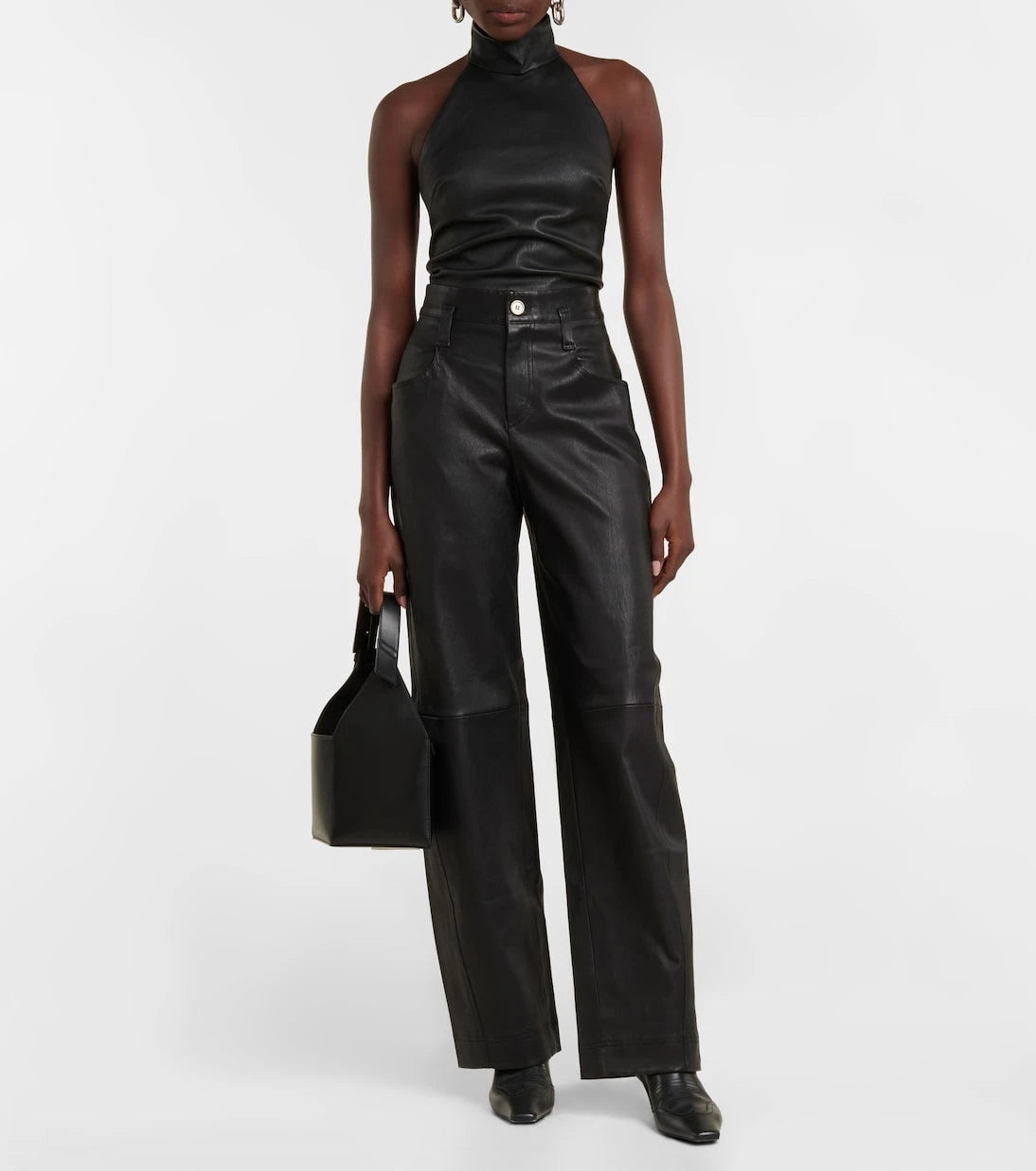 Stouls - Cassidy high-rise wide-leg suede pants