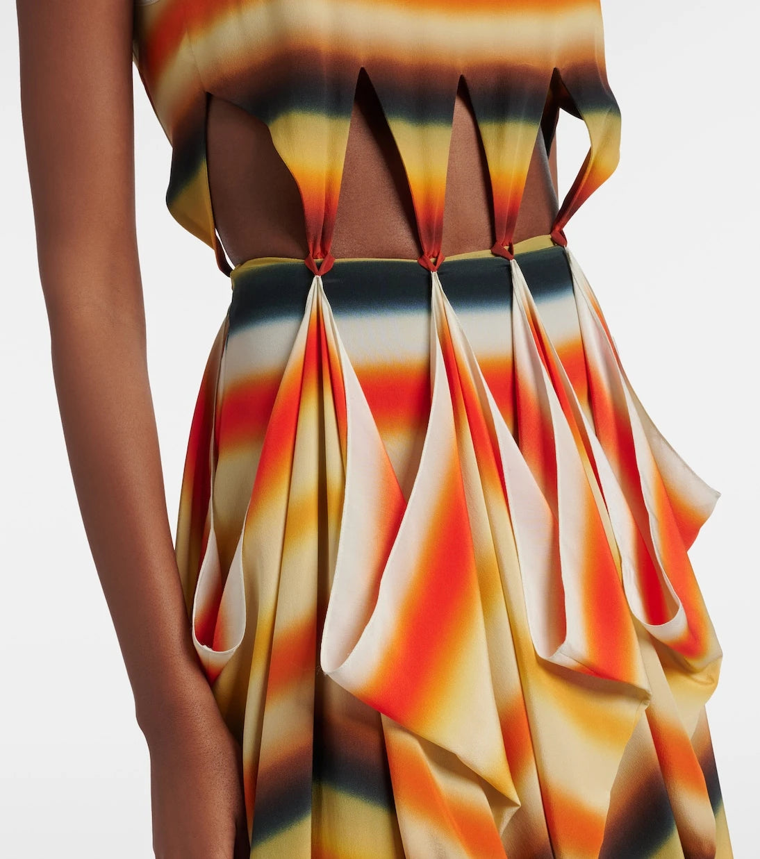 Loewe - Paula's Ibiza striped silk maxi dress