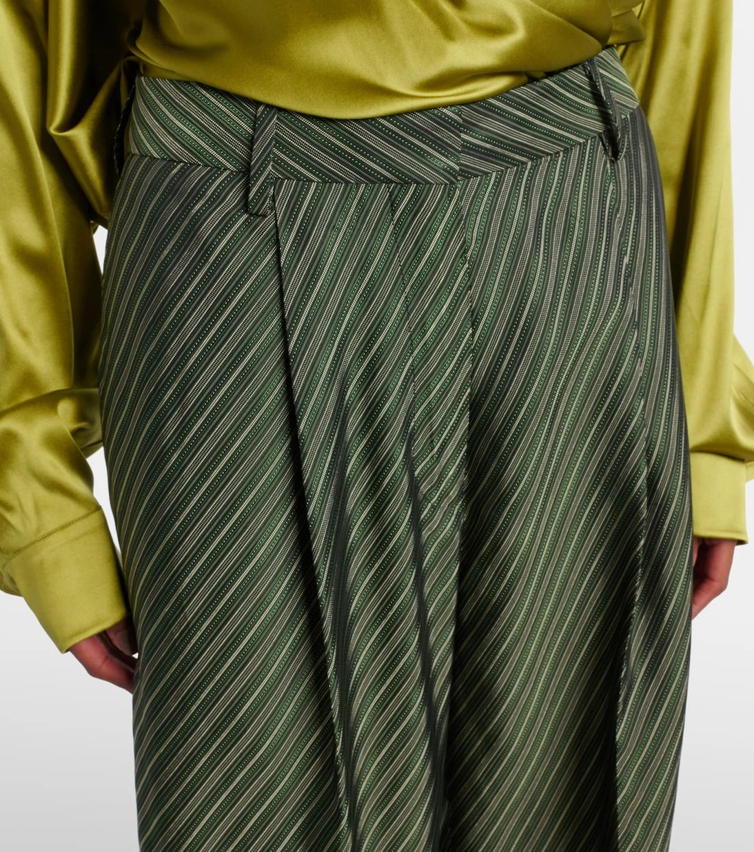Dries Van Noten - Striped high-rise wide-leg pants