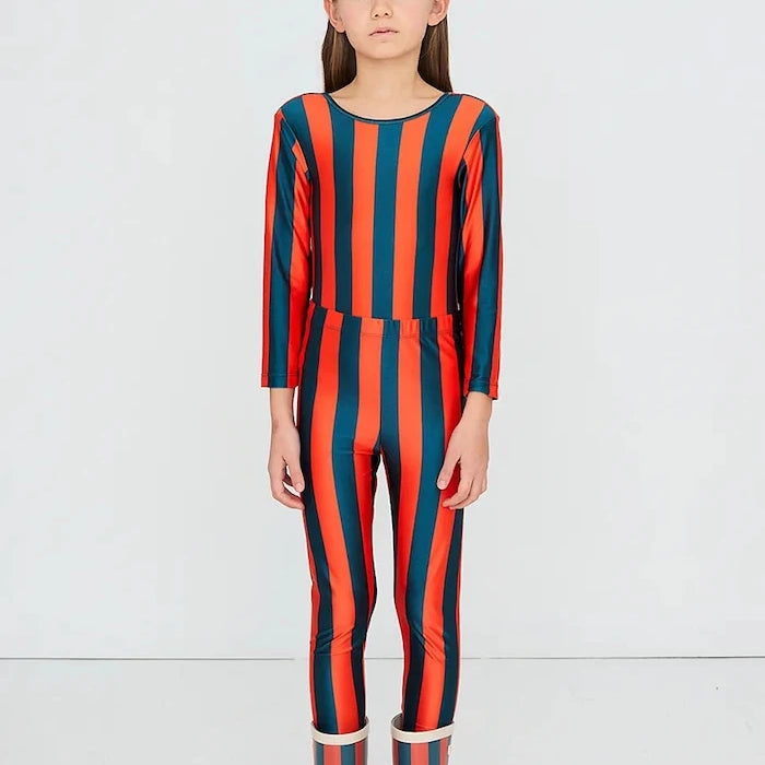 RED-BLUE STRIPES SHINY BODY Çocuk Body