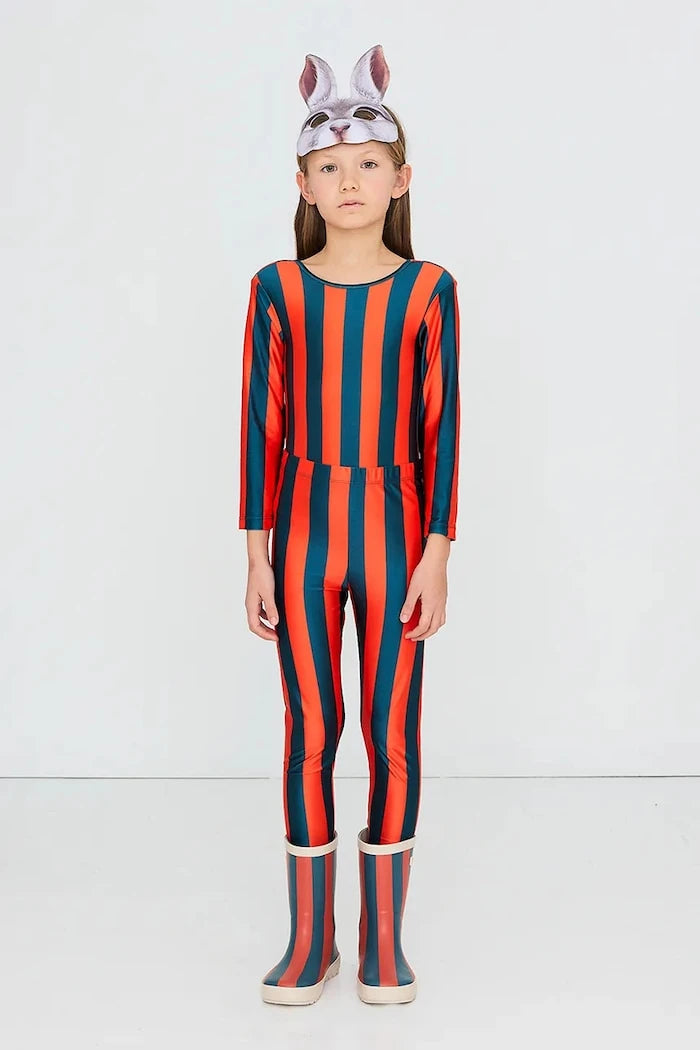 RED-BLUE STRIPES SHINY BODY Çocuk Body