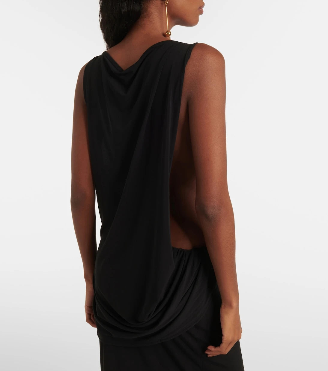 Jacquemus - Peplo draped jersey maxi dress