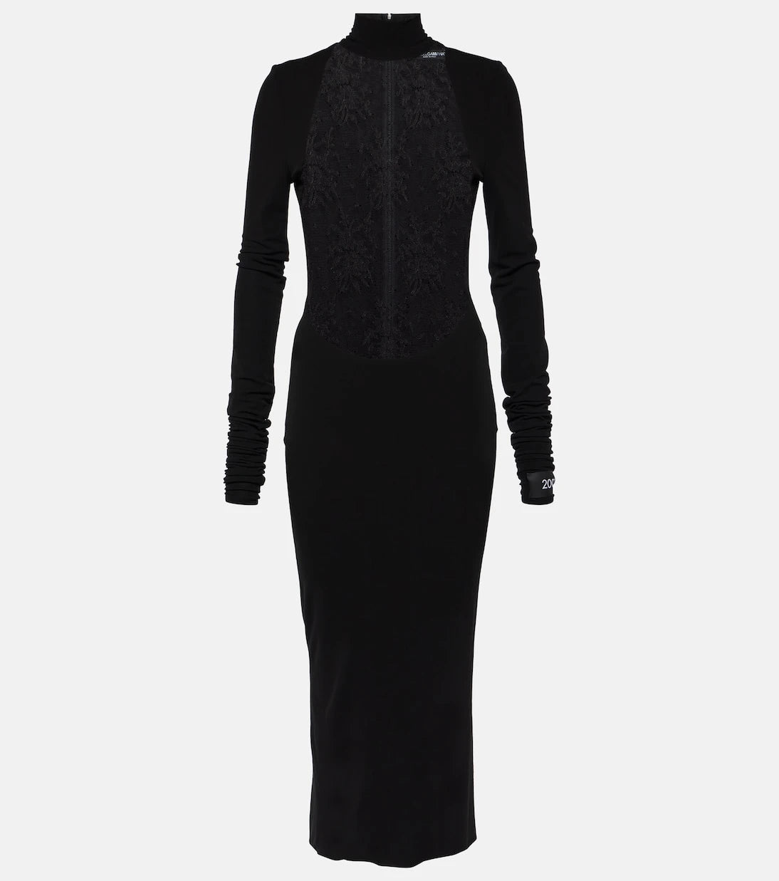 Dolce&Gabbana - Chantilly lace and jersey midi dress