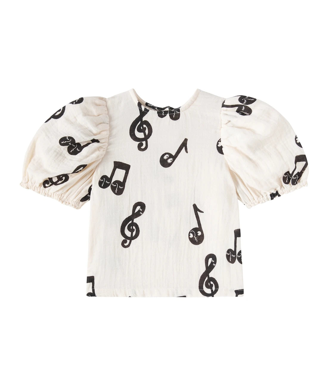 Mini Rodini - Note balloon-sleeve cotton muslin T-shirt