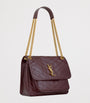 Saint Laurent Burgundy Medium Leather Niki Shoulder Bag