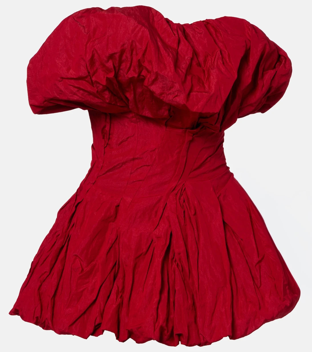 Magda Butrym - Gathered cotton-blend taffeta minidress
