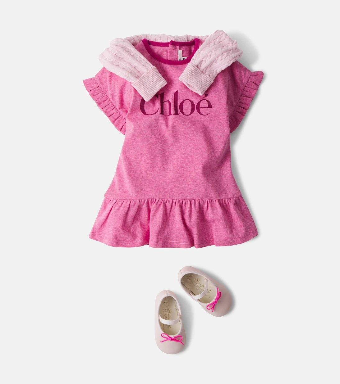 Chloé Kids - Baby logo cotton dress