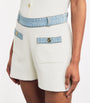 Maje White Cotton-Blend Bouclé Shorts