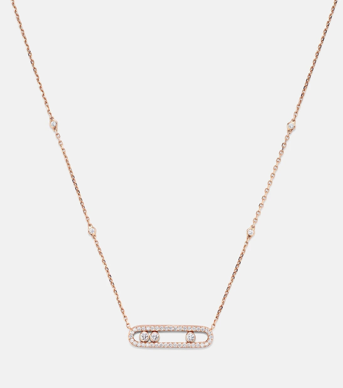 Messika - Baby Move 18kt rose gold necklace with diamonds