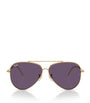 Gold RBR0101S Aviator Reverse Sunglasses