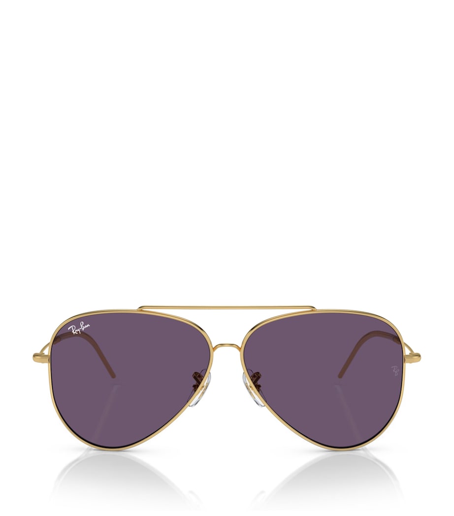 Gold RBR0101S Aviator Reverse Sunglasses