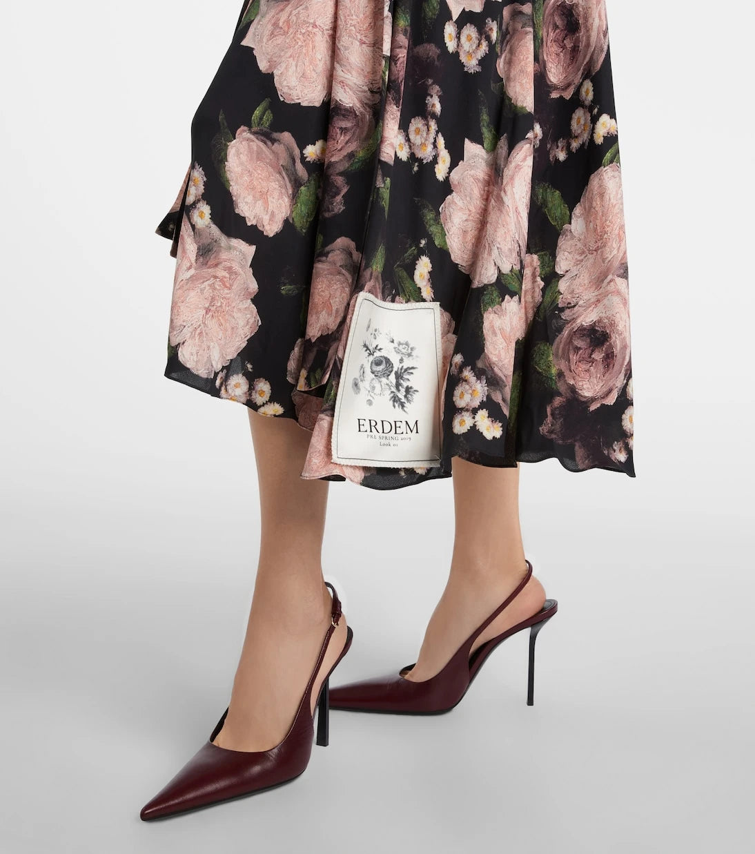 Erdem - Floral belted shirt dress