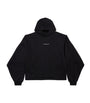 Balenciaga Black Rhinestone-Logo Cropped Hoodie