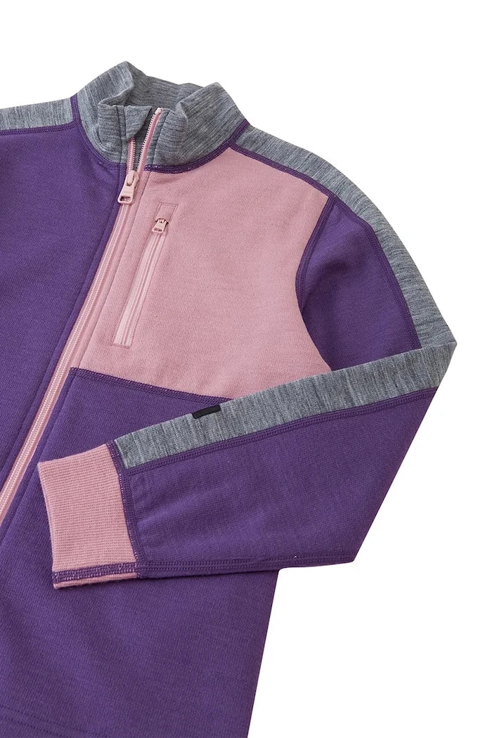 Çocuklar için merinos yünlü fermuarlı sweatshirt Merin