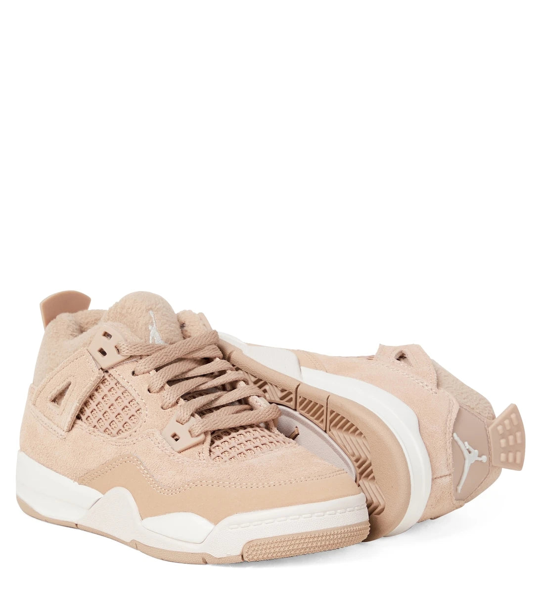 Nike Kids - Jordan 4 Retro leather-trimmed sneakers