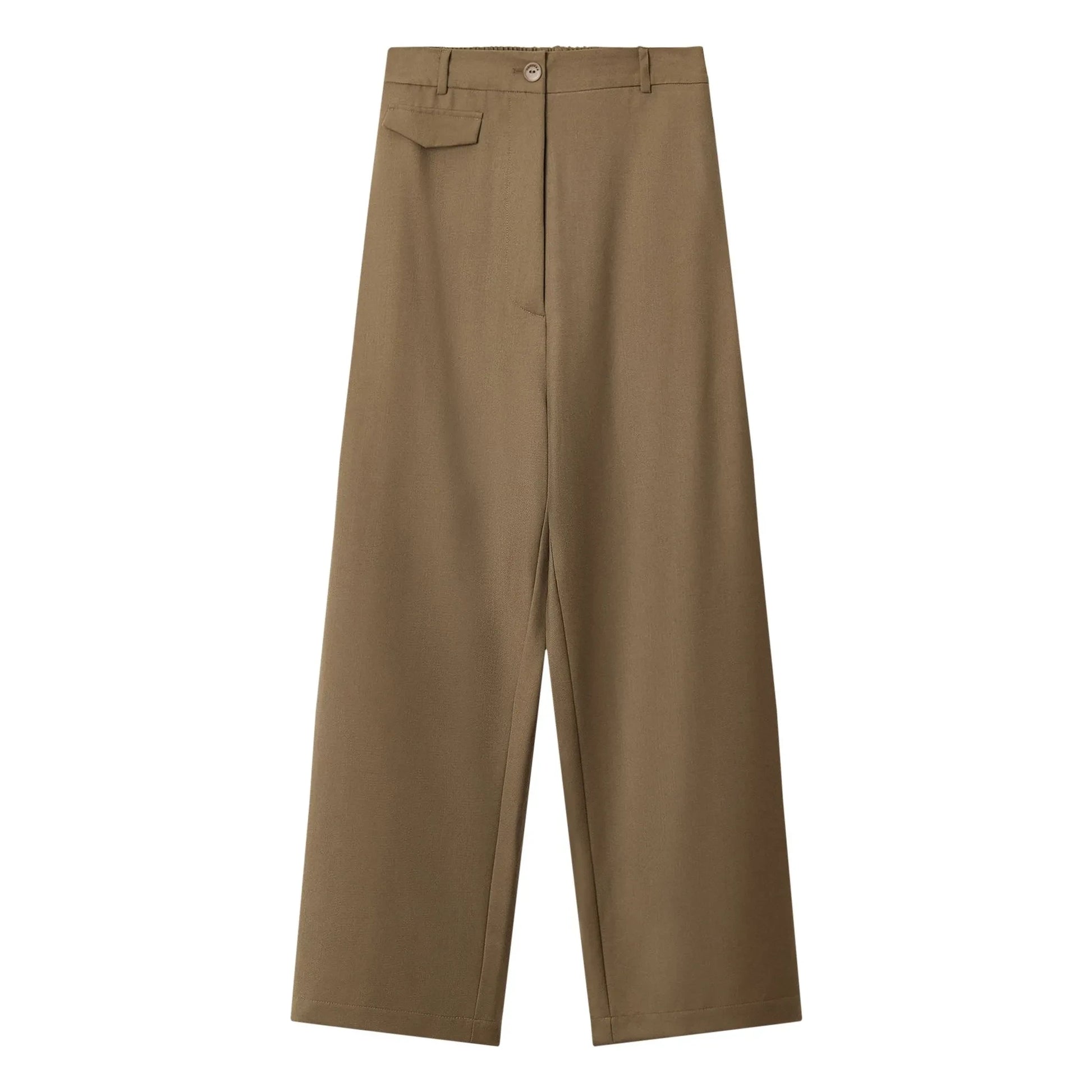 Cordera - Virgin Wool Tailoring Pocket Trousers | Camel