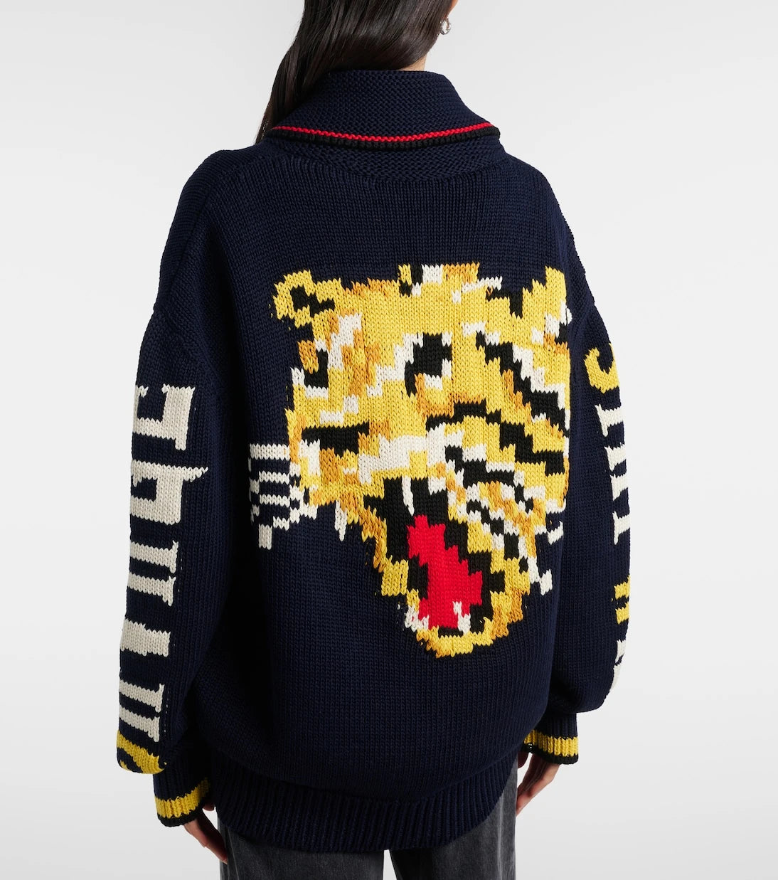 Stella McCartney - Intarsia cotton zip-up cardigan