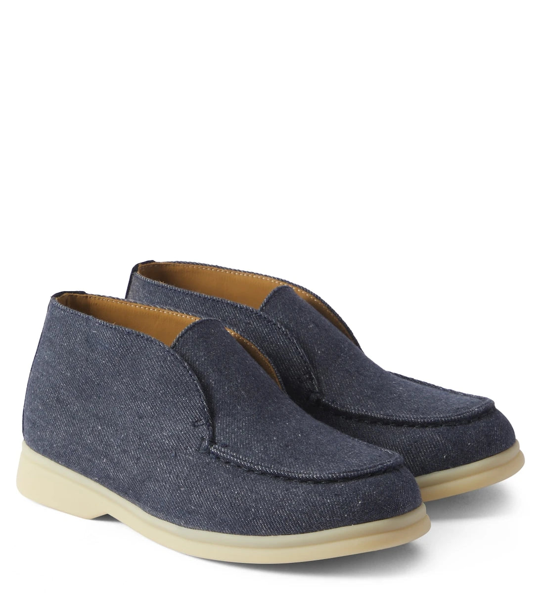 Loro Piana Kids - Open Walk denim ankle boots