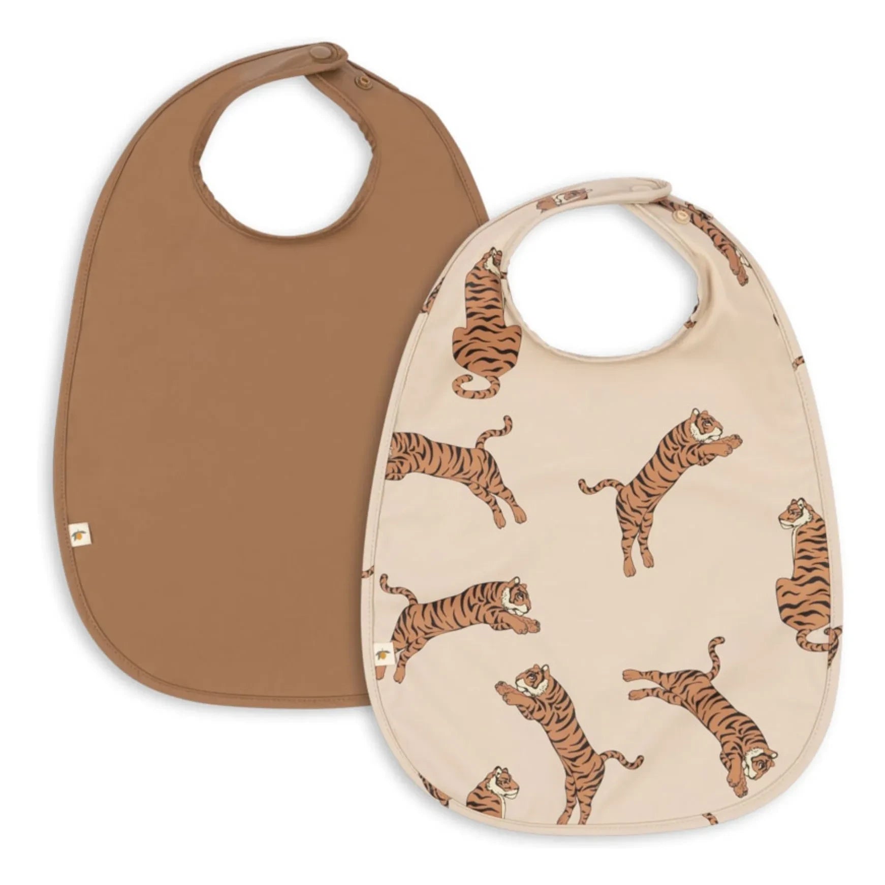 Konges Sløjd - Tiger Bibs - Set of 2 | Brown