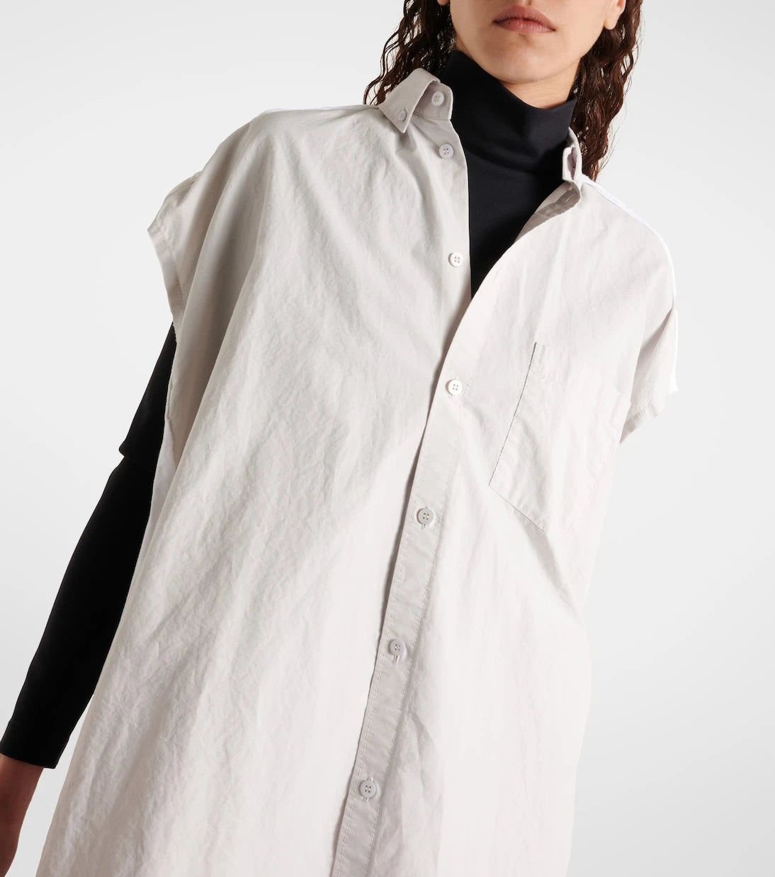 Balenciaga - Oversized cotton shirt dress